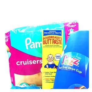 Pampers (sz 3) Diapers and Bath Bundle